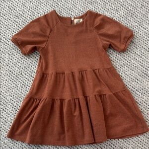 Charming Brown Kids Dress by Vignette